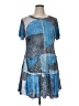 Top Ligne Graphic Blue Casual Dress Size XL - photo 1