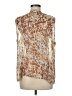 Tanner 100% Silk Brown Sleeveless Silk Top One size - photo 2