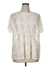Torrid Ivory Short Sleeve Blouse Size 1X Plus (1) - photo 1