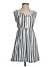 Roxy Stripes Gray Casual Dress Size XS - photo 1
