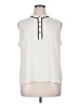 Ann Taylor Factory 100% Polyester Ivory Sleeveless Blouse Size XL - photo 1