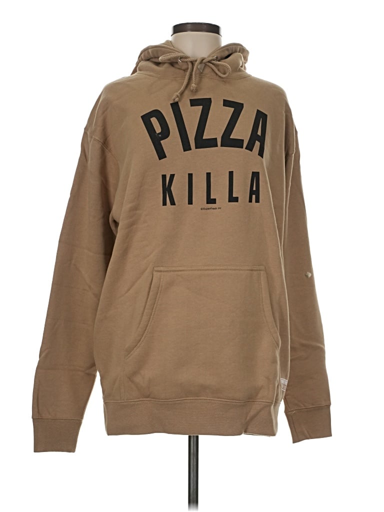 Pre-owned Unbranded Pullover Hoodie In Tan