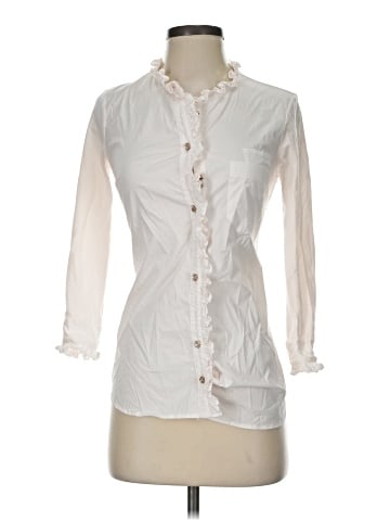 Anne Fontaine 3/4 Sleeve Button-Down Shirt (view 1)