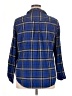 St. John's Bay 100% Cotton Plaid Blue 3/4 Sleeve Button-Down Shirt Size XL - photo 2