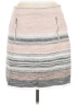 Ann Taylor LOFT Stripes Gray Casual Skirt Size 8 - photo 1