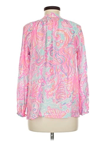 Lilly Pulitzer Long Sleeve Silk Top (view 2)