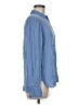 Vince. Solid Blue Long Sleeve Blouse Size M - photo 4