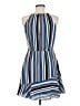 Aqua Stripes Blue Casual Dress Size M - photo 2