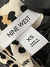 Nine West 100% Polyester Animal Print Ivory Long Sleeve Blouse Size XS - photo 8