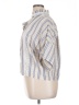 Sandro 100% Polyester Stripes Ivory Short Sleeve Blouse Size XL (4) - photo 5