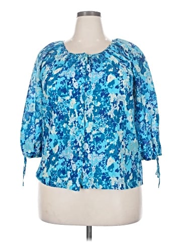 Canyon River Blues 3/4 Sleeve Blouse (view 1)