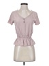 Urban Romantics Pink Short Sleeve Henley Size S - photo 1