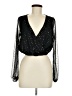 Miss Selfridge 100% Polyester Black Long Sleeve Blouse Size 6 - photo 1