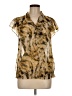 The Limited Animal Print Gold Short Sleeve Blouse Size M - photo 1