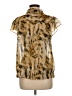 The Limited Animal Print Gold Short Sleeve Blouse Size M - photo 2