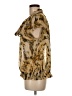 The Limited Animal Print Gold Short Sleeve Blouse Size M - photo 5