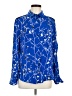 Rag & Bone Print Blue Long Sleeve Blouse Size M - photo 1