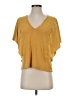 BCBGMAXAZRIA Yellow Short Sleeve Top Size XS - photo 1