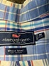 Vineyard Vines 100% Cotton Plaid Blue Long Sleeve Button-Down Shirt Size M (kids) - photo 3