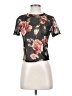 Ginger G. Floral Black Short Sleeve T-Shirt Size S - photo 1