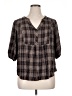 BLOOMCHIC Brown Short Sleeve Blouse Size 14 - 16 - photo 1