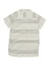 Distortion Stripes Ivory Short Sleeve Button-Down Shirt Size 5 - photo 2