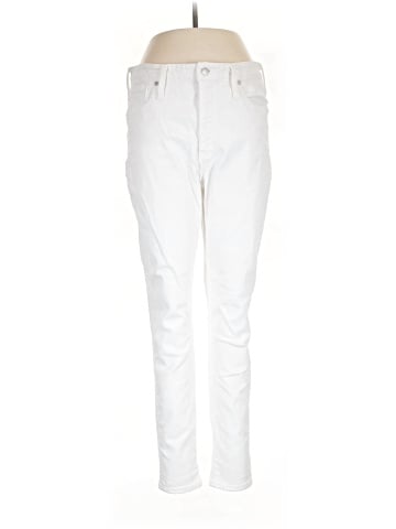 Madewell Curvy High-Rise Skinny Jeans in Pure White (view 1)