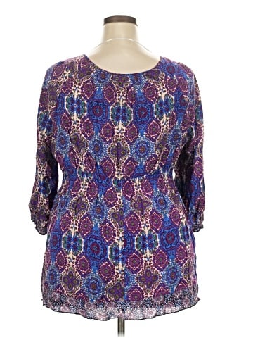 One World 3/4 Sleeve Blouse (view 2)