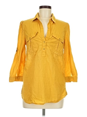 Fei 3/4 Sleeve Button-Down Shirt (view 1)