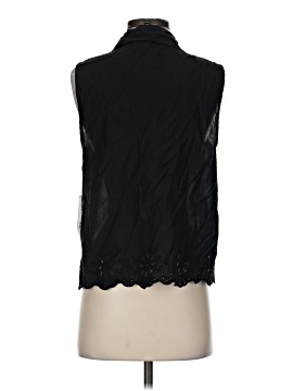 Aqua Sleeveless Button-Down Shirt (view 2)