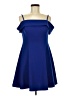 Morgan & Co. Solid Blue Cocktail Dress Size 9 - photo 1