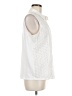 Cathy Ivory Sleeveless Button-Down Shirt Size M - photo 4