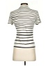 Theory Stripes Ivory Short Sleeve Turtleneck Size S - photo 2