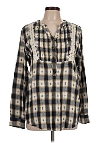 Ruff Hewn Long Sleeve Blouse (view 1)