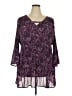 Catherines 100% Polyester Purple 3/4 Sleeve Blouse Size 5X - photo 1