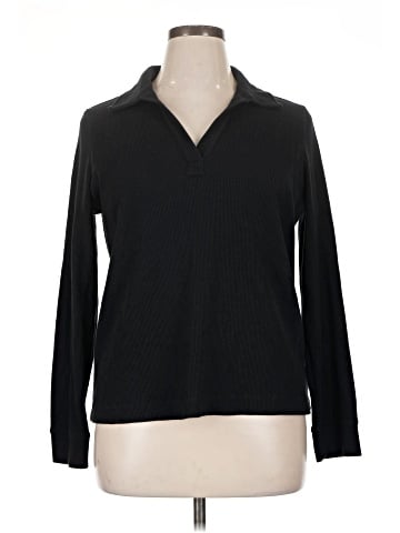 Caslon Long Sleeve Polo (view 1)