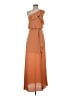 BCBGMAXAZRIA 100% Polyester Orange Casual Dress Size 4 - photo 1