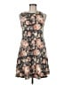Fortune + Ivy Floral Brown Casual Dress Size M - photo 1
