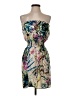 Aqua 100% Polyester Graphic Blue Cocktail Dress Size XS - photo 1