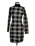 Pink Rose Houndstooth Black Casual Dress Size M - photo 1