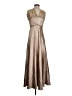 Reiss Metallic Tan Cocktail Dress Size 1 - photo 1