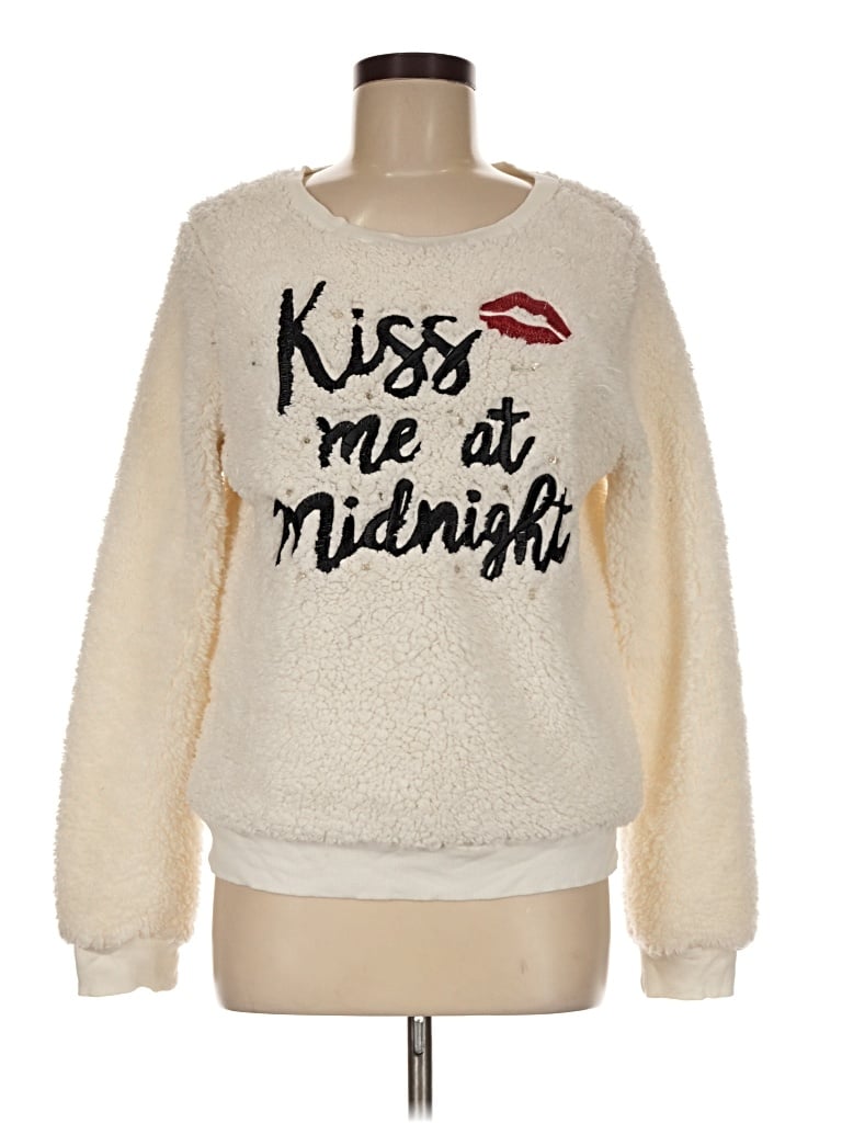 Pre-owned Xhilaration Sweatshirt In Ivory