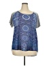 One World Blue Short Sleeve Top Size 2X - photo 1