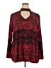 Cato Burgundy Long Sleeve Blouse Size 22 - photo 1