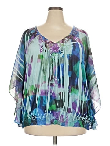 One World 3/4 Sleeve Blouse (view 1)