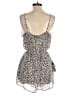 Main Strip 100% Rayon Animal Print Ivory Romper Size S - photo 2