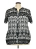 Faded Glory 100% Polyester Silver Short Sleeve Blouse Size 2X - photo 1