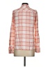 Paige 100% Viscose Plaid Orange Long Sleeve Blouse Size XS - photo 2