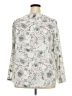 Paraphrase 100% Polyester Silver Long Sleeve Blouse Size 2X - photo 2