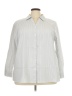 Catherines Stripes Gray 3/4 Sleeve Button-Down Shirt Size 2X - photo 1